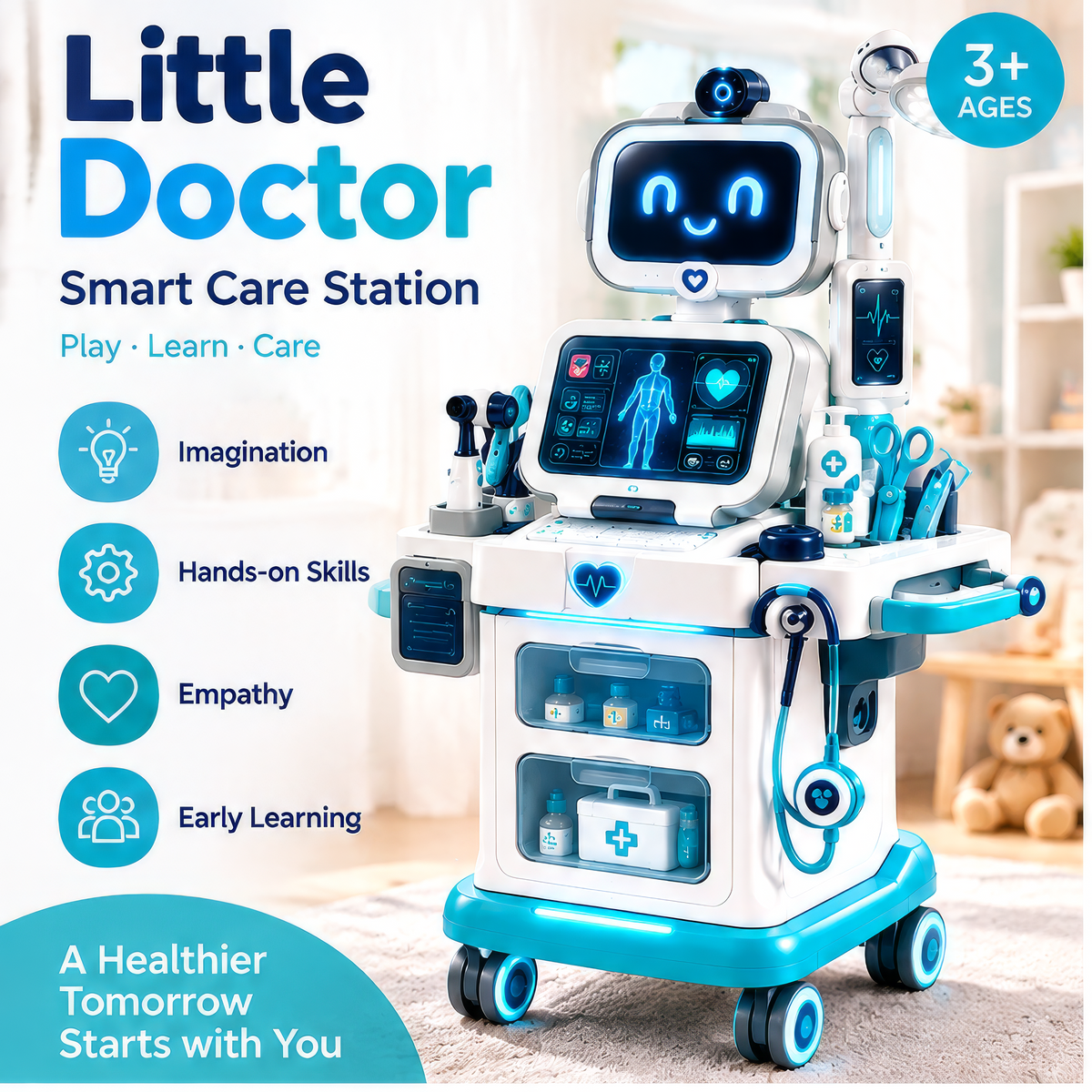 FUNMODO® Little Doctor Smart Medical Play Station for Kids