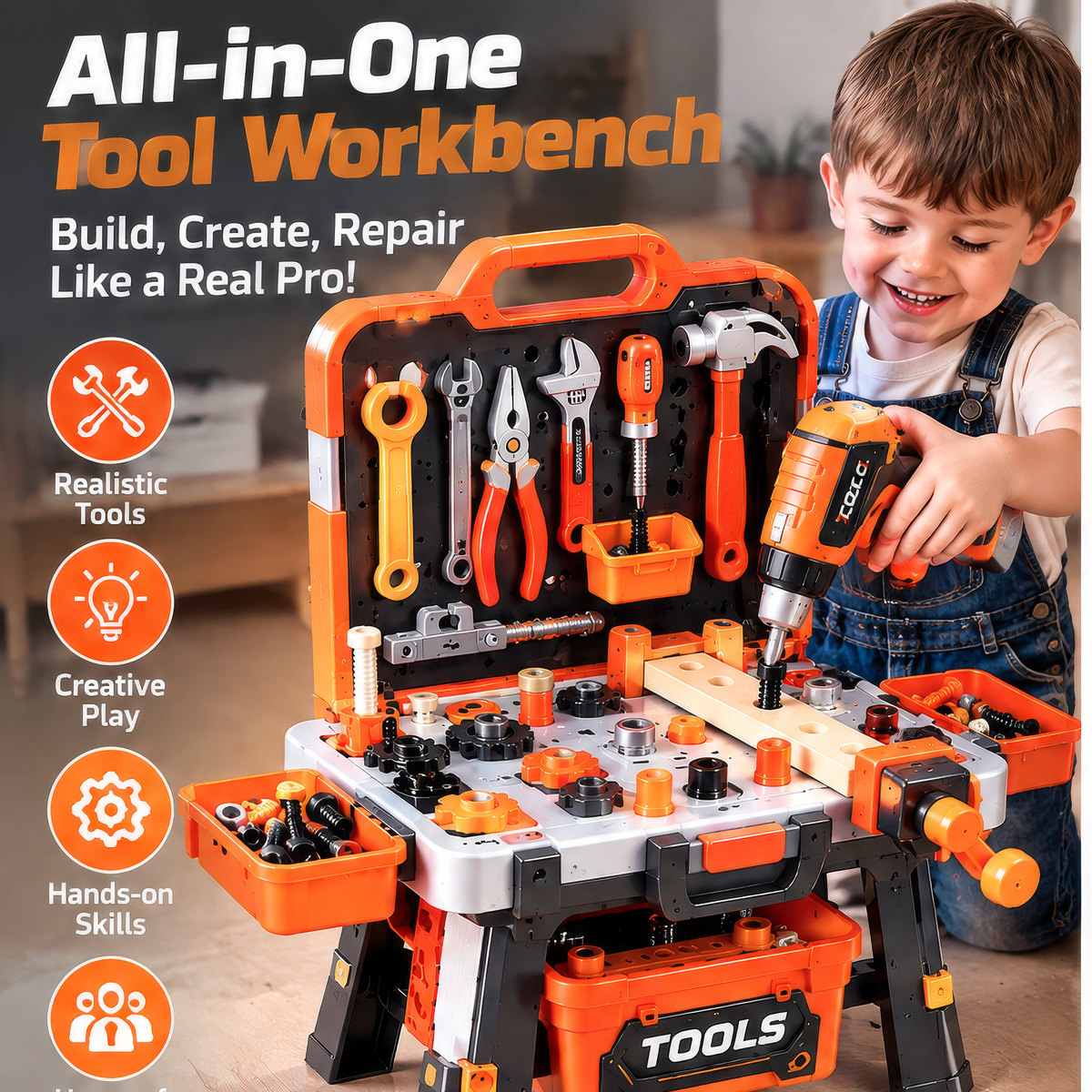 FUNMODO® Kids Tool & Repair Workbench Set