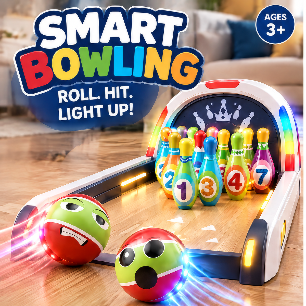 FUNMODO® Smart Bowling Light-Up Game Set for Kids