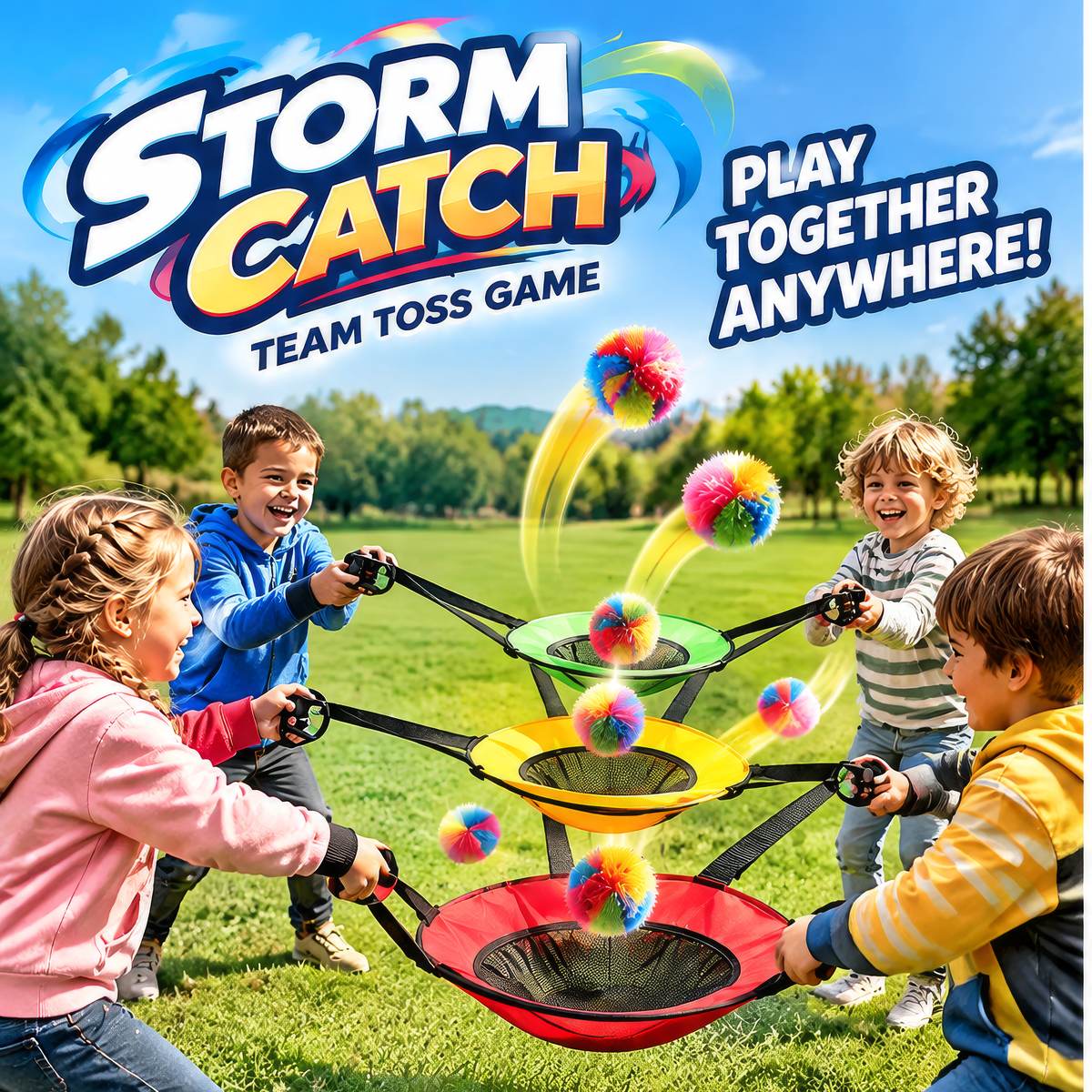 FUNMODO® Storm Catch Team Toss Outdoor Game for Kids