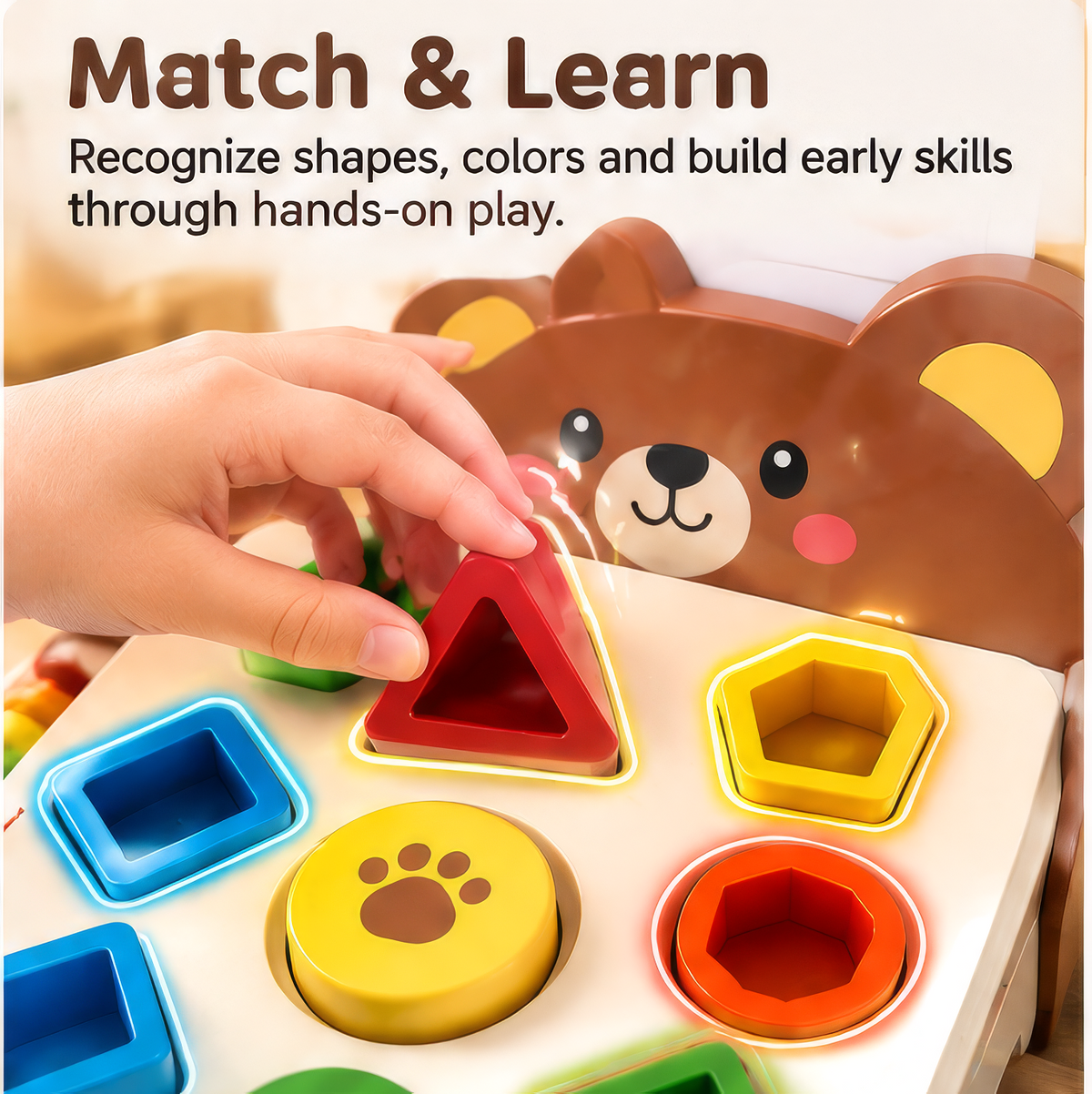 FUNMODO® Interactive Shape Matching & Sorting Learning Toy