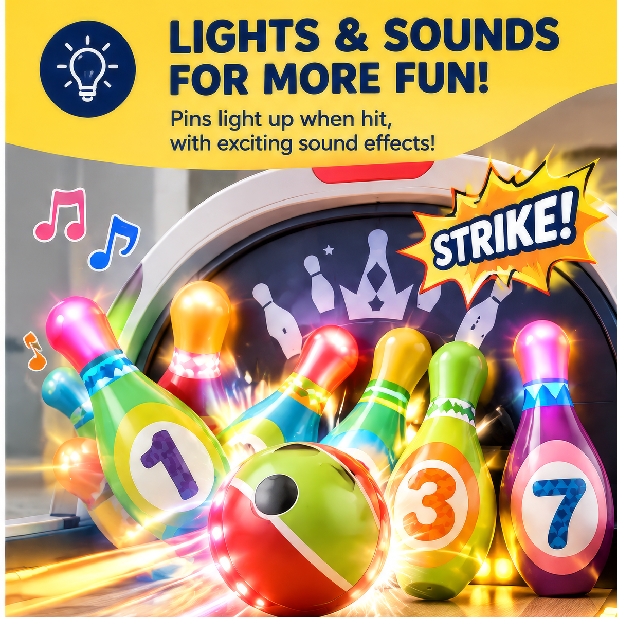 FUNMODO® Smart Bowling Light-Up Game Set for Kids