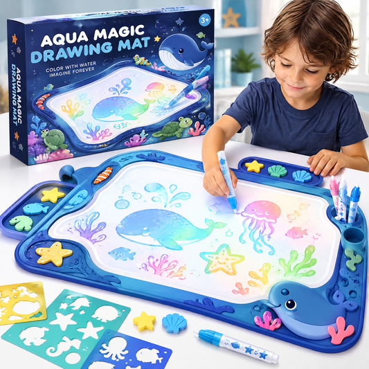 FUNMODO® Aqua Magic Reusable Water Drawing Mat for Kids