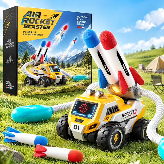 FUNMODO® Air Rocket Blaster Outdoor Launch Toy for Kids