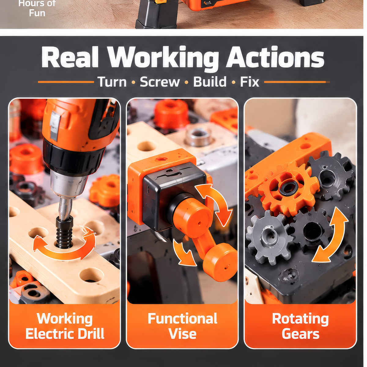 FUNMODO® Kids Tool & Repair Workbench Set