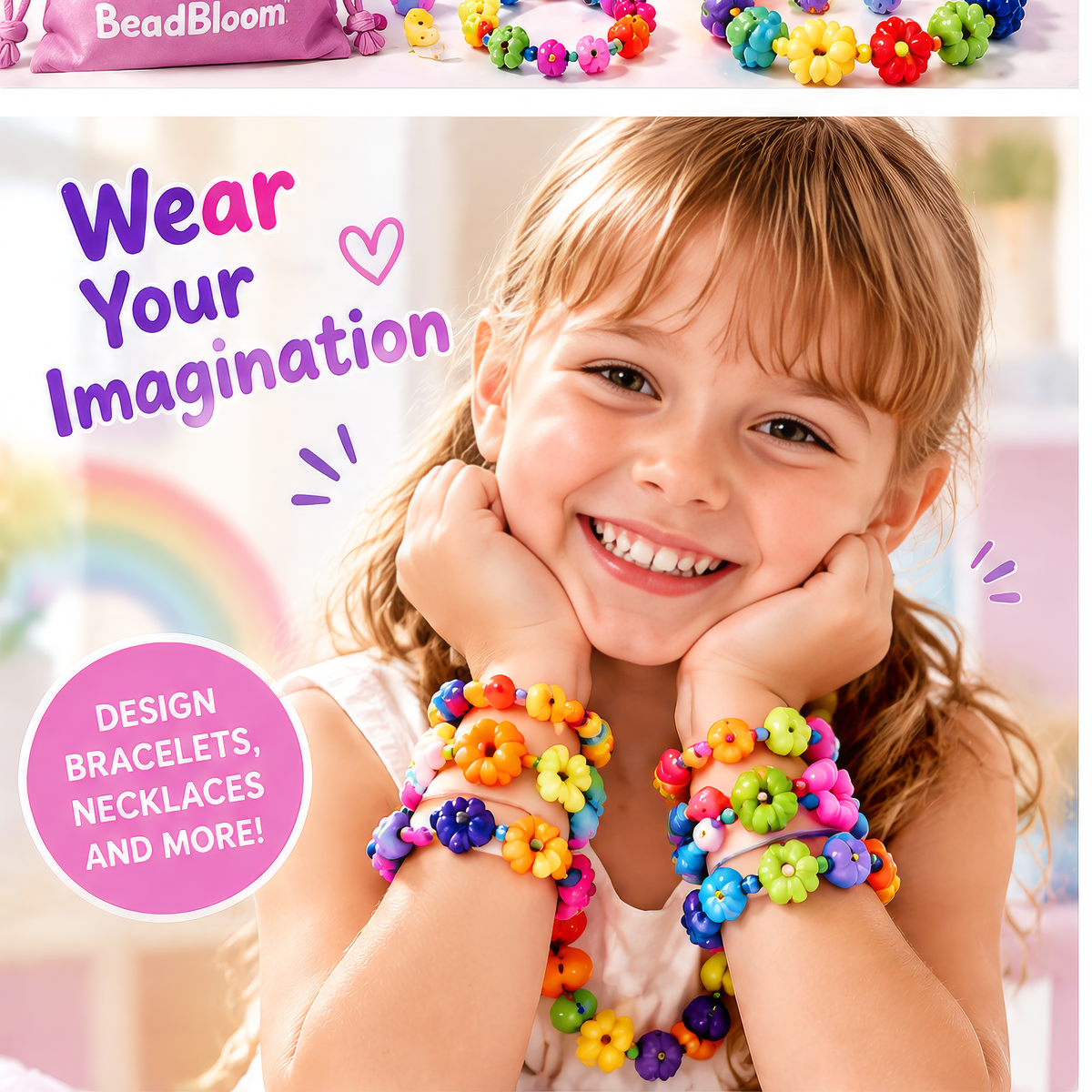 FUNMODO® Colorful Bead Jewelry Making Kit for Kids