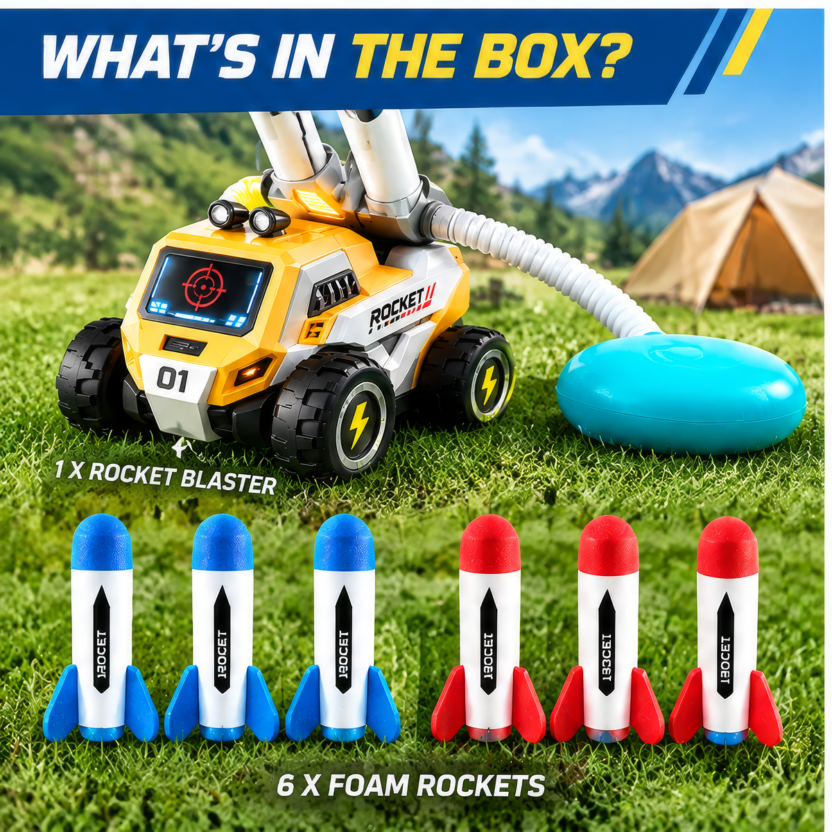 FUNMODO® Air Rocket Blaster Outdoor Launch Toy for Kids