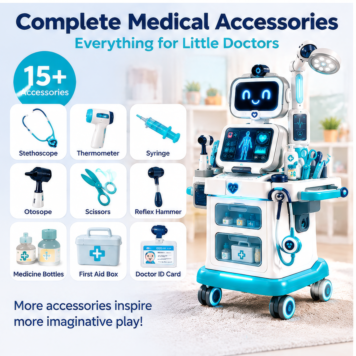 FUNMODO® Little Doctor Smart Medical Play Station for Kids