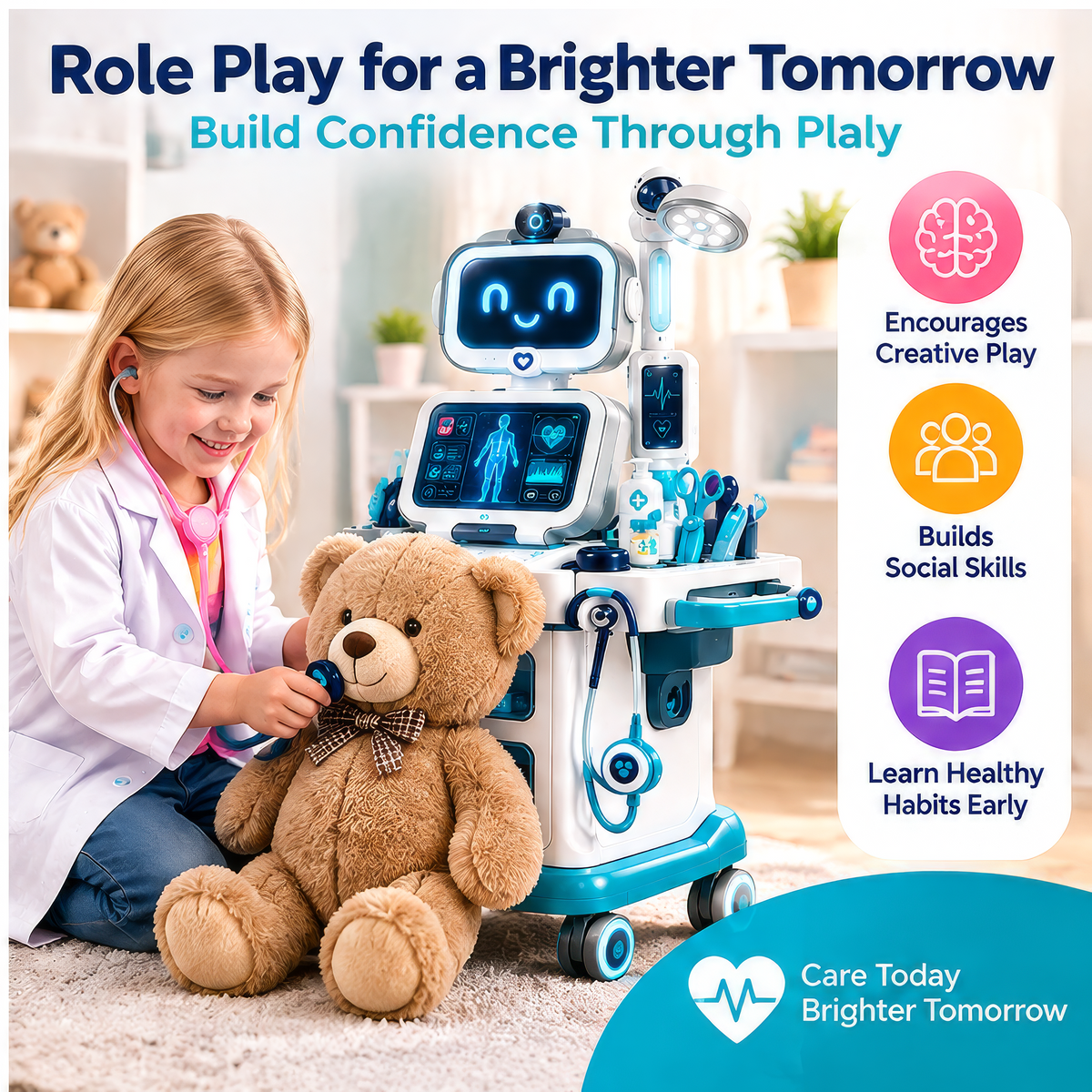 FUNMODO® Little Doctor Smart Medical Play Station for Kids